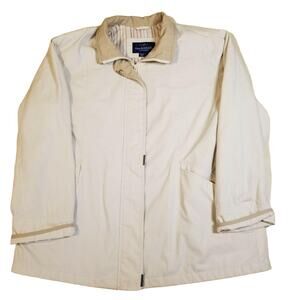 Macintosh New England All Weather Jacket Raincoat XL Tan Lined Zip and Snap